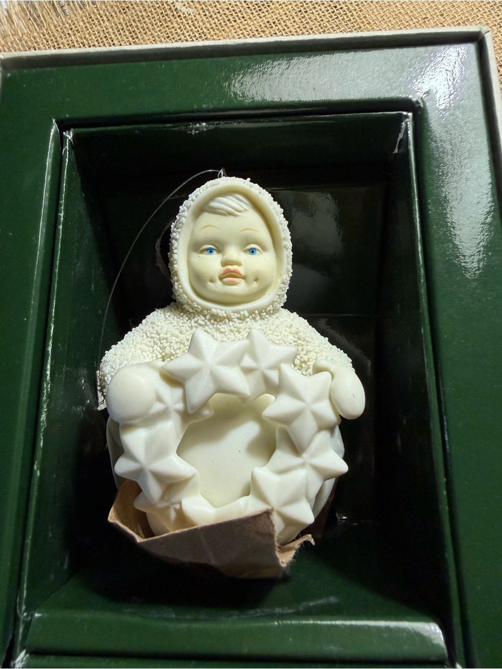 Department 56 Baby Angel with Star Wreath Ornament snow babies original box